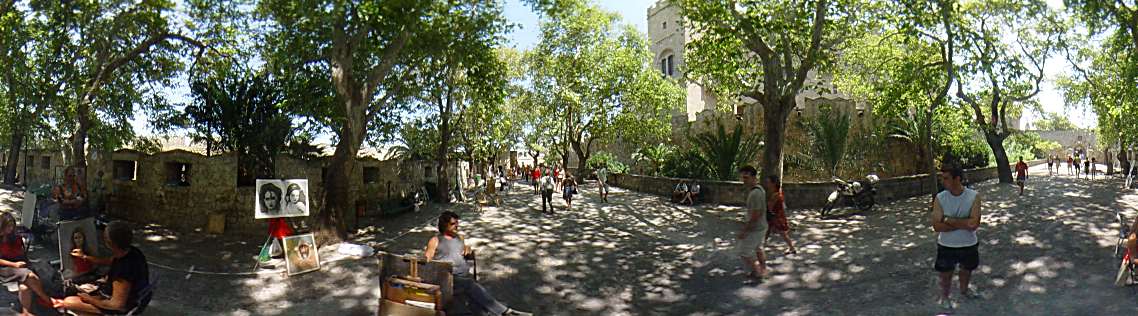 Artists at work , Rhodes Old Town Photo Image of Rhodes - Rodos - Rhodos island, Greece