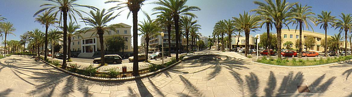 The ''100 palm trees'' square, Rhodes Town Photo Image of Rhodes - Rodos - Rhodos island, Greece