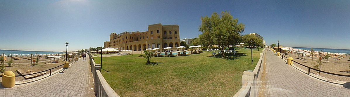 The ''Casino Rodos'', a view from the beach., Rhodes Town Photo Image of Rhodes - Rodos - Rhodos island, Greece
