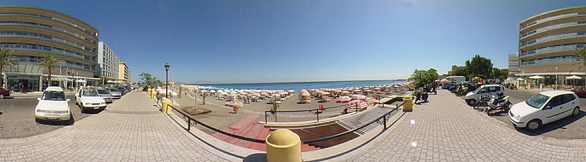 Hotel ''Mediterranean'', a view from the beach., Rhodes Town Photo Image of Rhodes - Rodos - Rhodos island, Greece