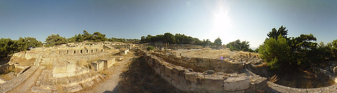 Ancient Kamiros, sanctuary dedicated to the Gods and heroes of Kamiros, Ancient Kamiros Photo Image of Rhodes - Rodos - Rhodos island, Greece